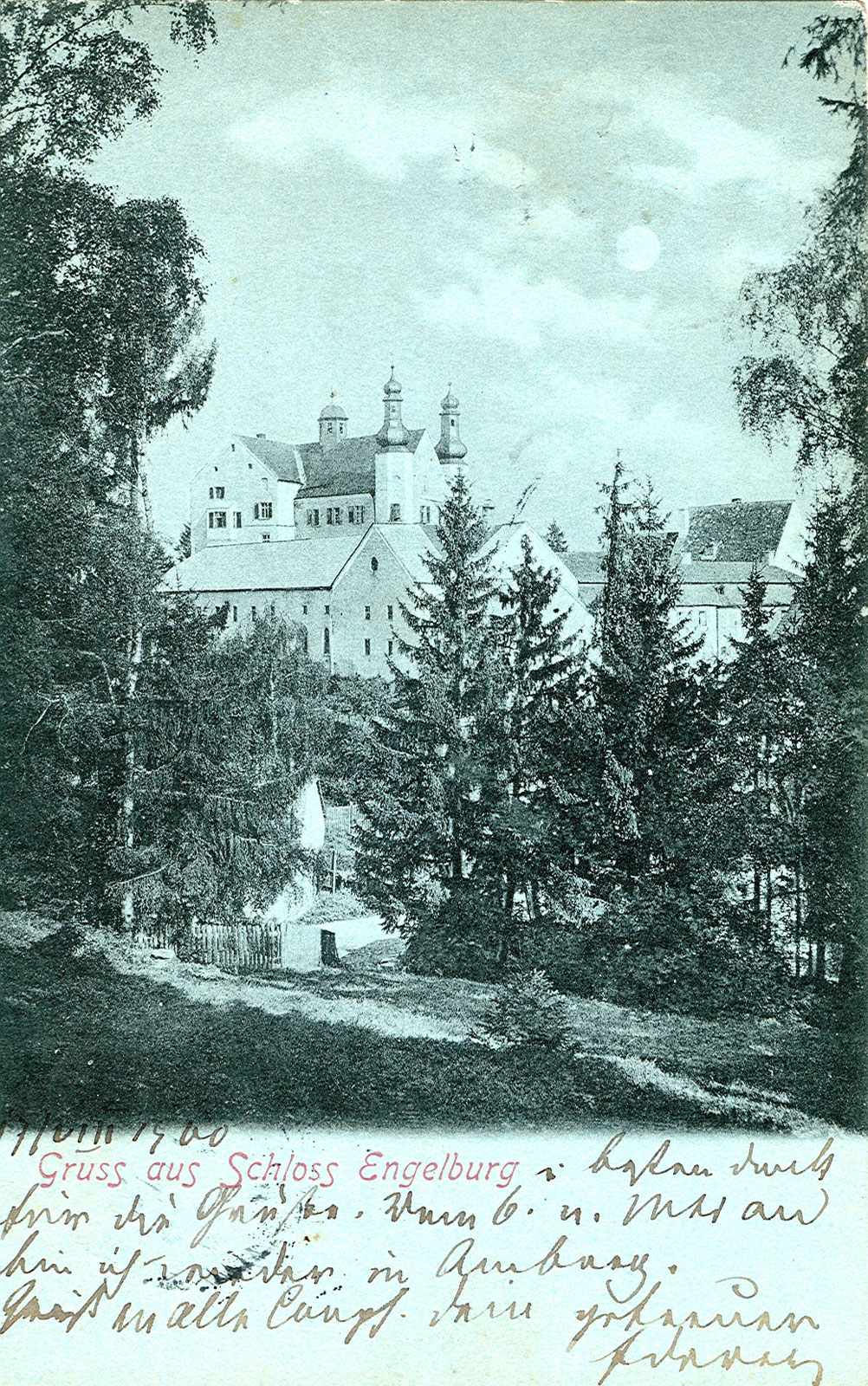 1900 Englburg im Mondschein