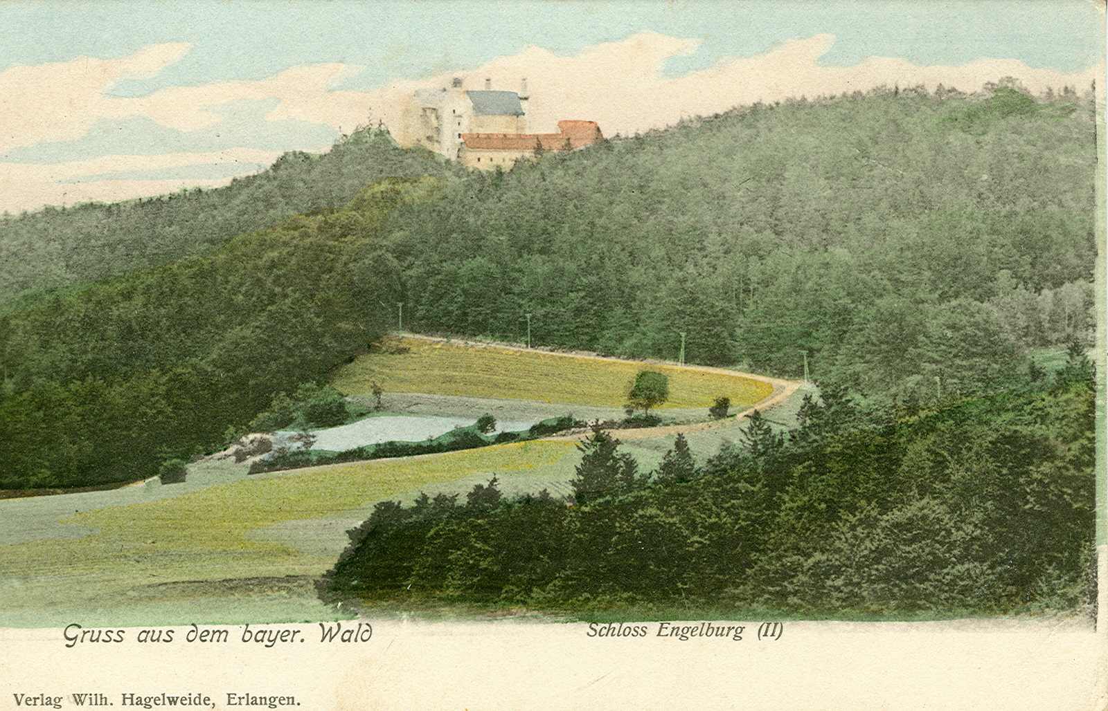 Eine kolorierte Ansicht von der Englburg.
