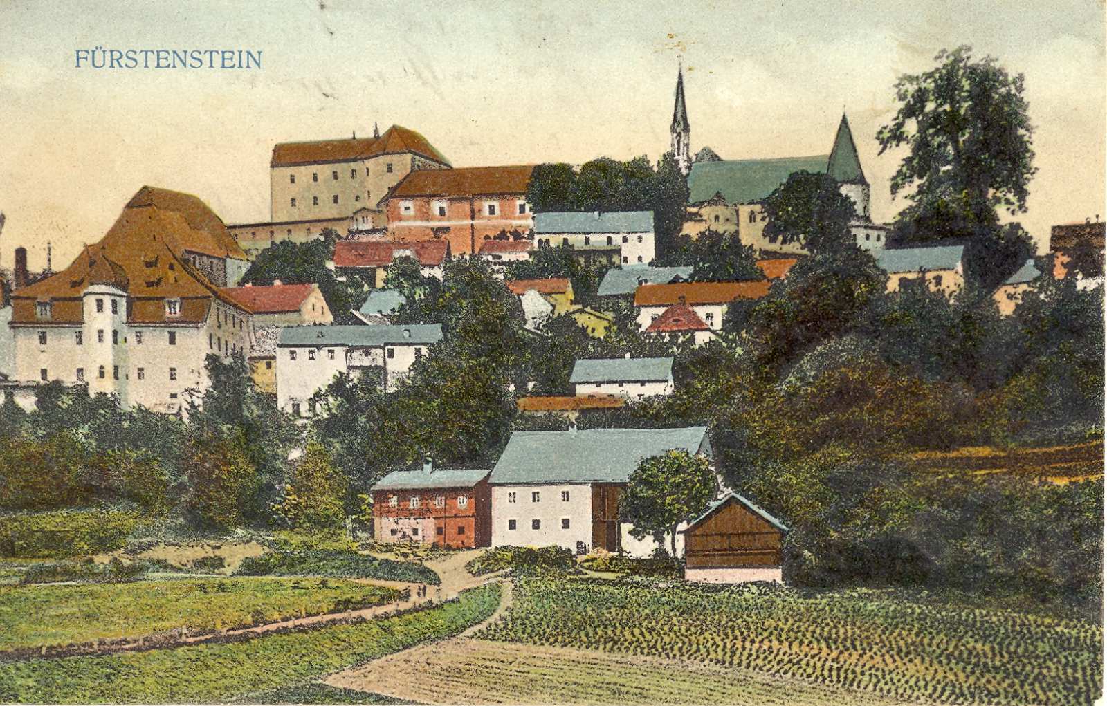 Südansicht von Fürstenstein um 1911.